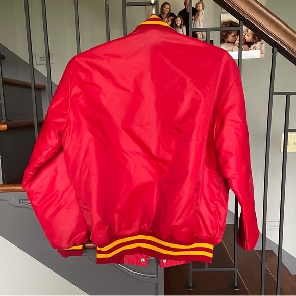 Vintage Delong Simpson college softball jacket USA Snap Button Jacket size large - Picture 2 of 8